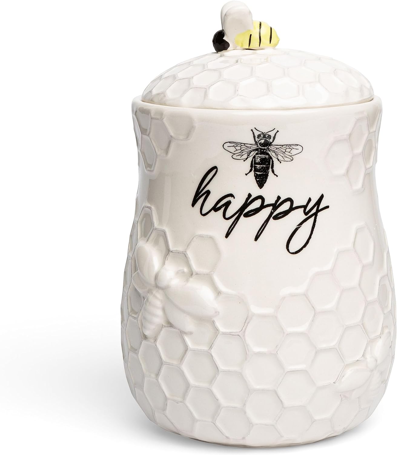 Honey Jar with wooden Hone Dipper, Farmhouse Kitchen Decor Honey Jar with wooden Hone Dipper, Farmhouse Kitchen Decor